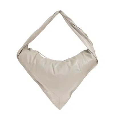 Lemaire Scarf Twisted-strapped Triangular Shoulder Bag In White