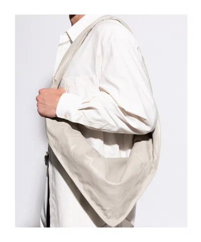 Lemaire Scarf Twisted-strapped Triangular Shoulder Bag In White