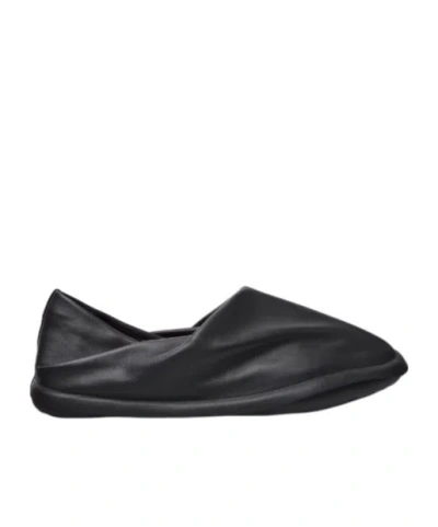 Camper X Issey Miyake Peu Form Leather Slippers In Black