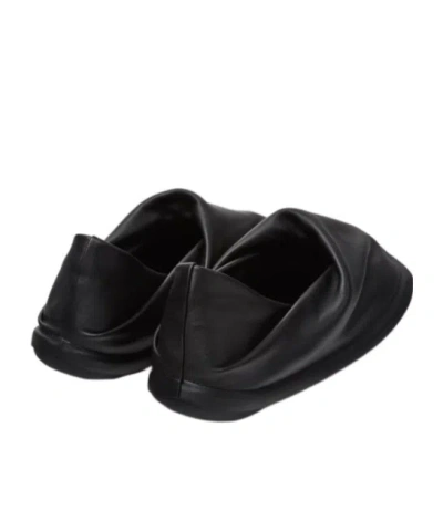 Camper X Issey Miyake Peu Form Leather Slippers In Black