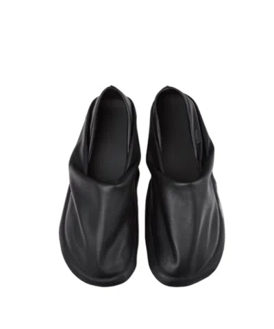 Camper X Issey Miyake Peu Form Leather Slippers In Black