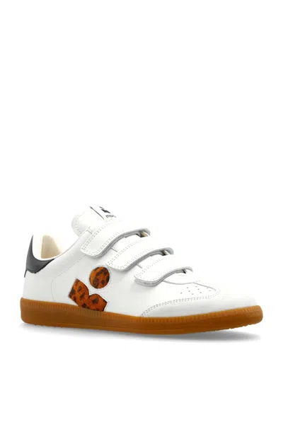 Isabel Marant Calfskin Sneakers Leopard Detail In Multi