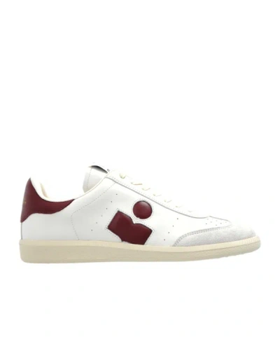 Isabel Marant Bryce Leather Sneakers With Suede Inserts In Neutral