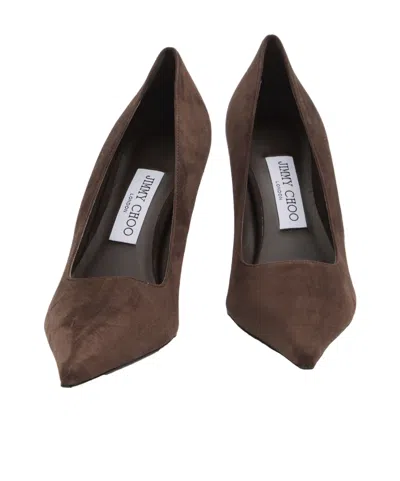 Jimmy Choo Ixia Pointed Toe Suede Pumps In Black