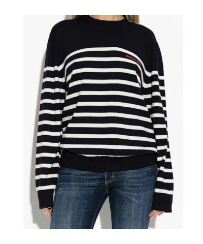 Dsquared2 Striped-pattern Wool Sweater In Multi