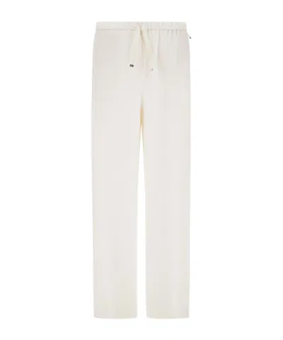 Herno Resort Trousers In Cotton Feel With Drawstring In Brown