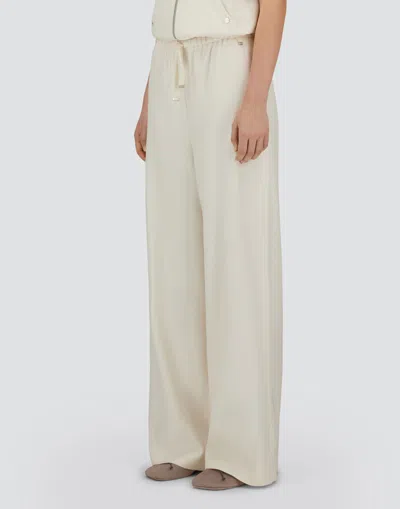 Herno Resort Trousers In Cotton Feel With Drawstring In Brown