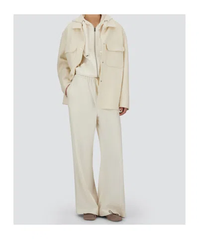 Herno Resort Trousers In Cotton Feel With Drawstring In Brown