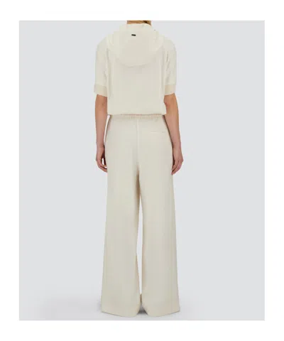 Herno Resort Trousers In Cotton Feel With Drawstring In Brown