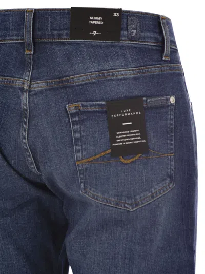 7 For All Mankind Belt-loop Jeans In Blue