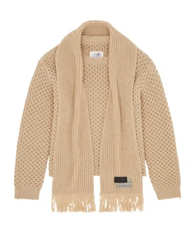 Mm6 Maison Margiela Scarf Knit In Brown