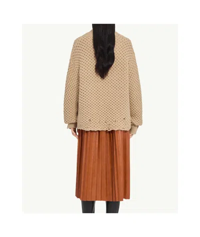 Mm6 Maison Margiela Scarf Knit In Brown