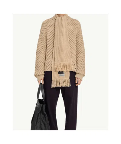 Mm6 Maison Margiela Scarf Knit In Brown