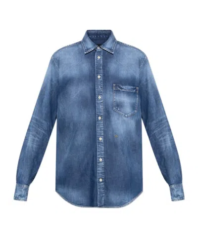 Dsquared2 Denim Shirt In Blue