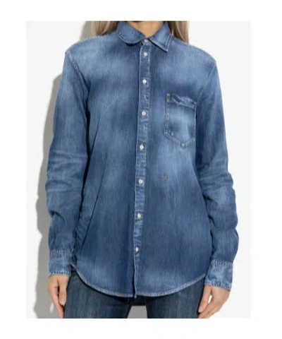Dsquared2 Denim Shirt In Blue