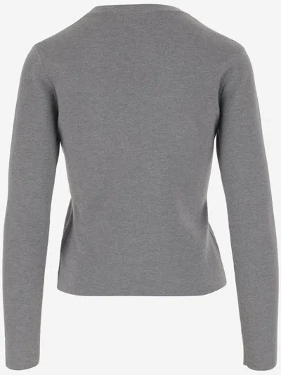 Max Mara Viscose Blend Knit In Gray