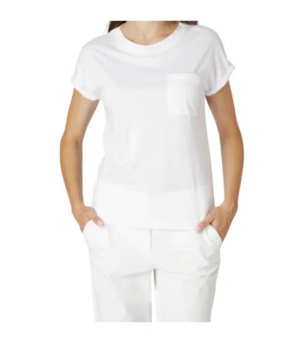 Eleventy Patch-pocket Rolled-cuff T-shirt In White