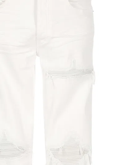 Amiri Denim Trousers With Belt Loops In White