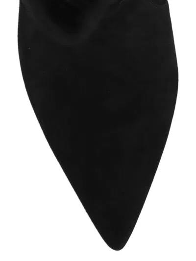 Stuart Weitzman Stuart Power Suede Stiletto Knee Boots In Black