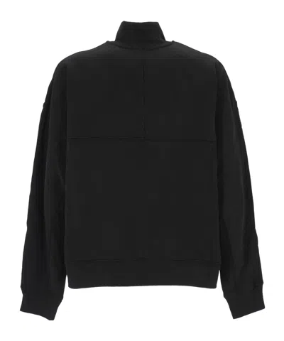 Agolde High-neck Zip-up Sweatshirt In Black