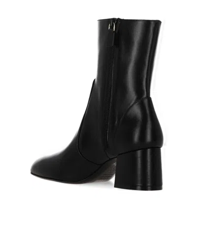 Stuart Weitzman Yuliana 60 Womens Leather Pull On Mid-calf Boots In Black Leather