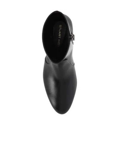 Stuart Weitzman Yuliana 60 Womens Leather Pull On Mid-calf Boots In Black Leather