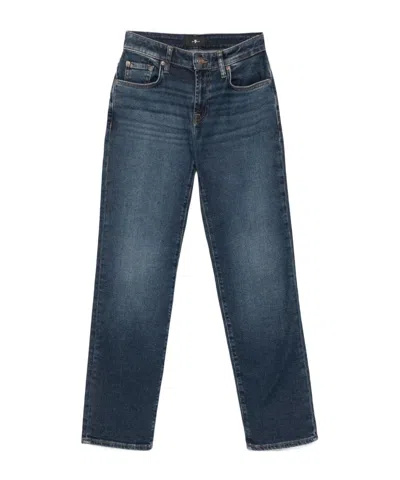 7 For All Mankind Straight Leg Calie Jeans In Blue