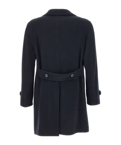 Tagliatore Single-breasted Tailored Coat In Blue