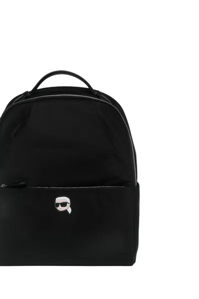 Karl Lagerfeld Top Handle Backpack In Black
