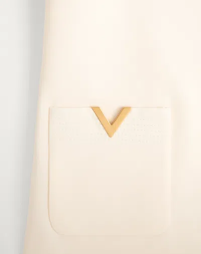 Valentino Short Sleeve Dress In White