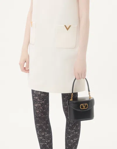 Valentino Short Sleeve Dress In White