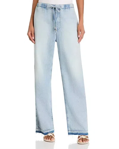 Rag & Bone Womens Feather Logan Relaxed-fit Cotton-blend Denim Jeans Kierra In Blue