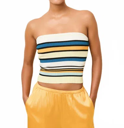 Solid & Striped Bria Off Shoulder Top In Variegated Stripe In Multi