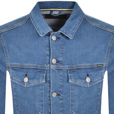 Replay Denim Jacket Medium Blue In Blue