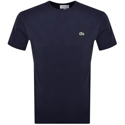 Lacoste Mens Classic Fit Cotton Jersey T-shirt In Blue