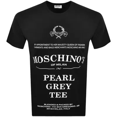 Moschino Printed Organic Cotton Jersey T-shirt In Black