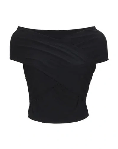 Mem.js Mem. Js Woman Top Black Size S Acetate, Nylon, Elastane In Black