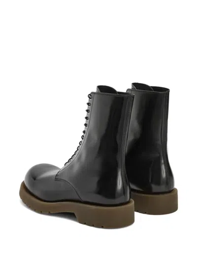 Jil Sander Ankle Boots With Chunky Sole And Pull Tab In Black