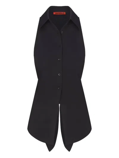 Simon Miller Loch Button-up Top In Black