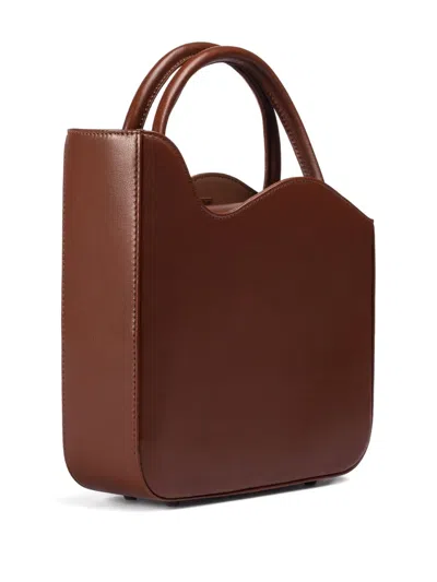 Le Silla Medium Ivy Wave-top Handle Bag In Brown