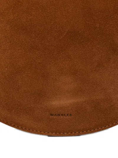 Wandler Kate Half-moon Satchel Bag In Brown