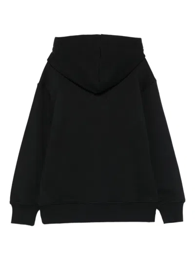Msgm Logo-print Hooded Top In Black