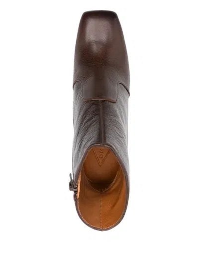 Chie Mihara 85mm Leather Block-heel Ankle Boots In Multi