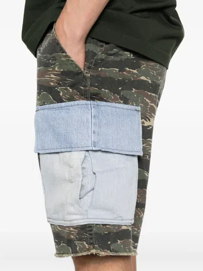 Gallery Dept. Denim-pocket Cargo Shorts In Green