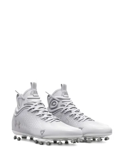 Under Armour Spotlight Lux Mc 2.0 3025082-100 Mens White Football Cleats Acad586 In Gray