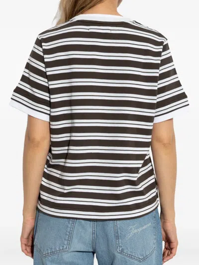 Samsoe & Samsoe Womens Turkish Coffee St. Sacamina Striped Cotton-jersey T-shirt In Multi