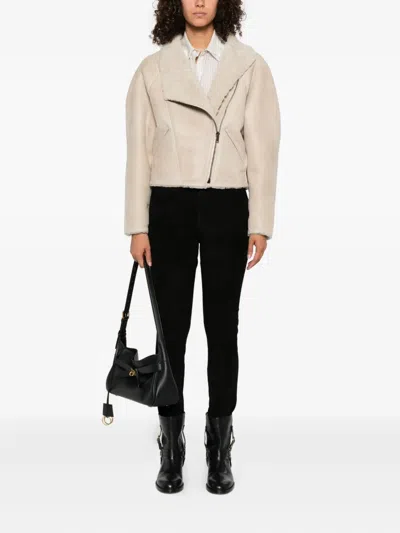 Isabel Marant Women Ecru Lamb Shearling Blondine Jacket In Neutral