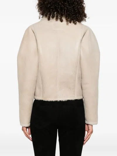 Isabel Marant Women Ecru Lamb Shearling Blondine Jacket In Neutral