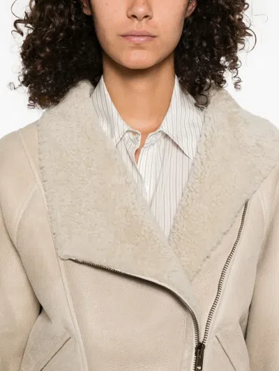 Isabel Marant Women Ecru Lamb Shearling Blondine Jacket In Neutral