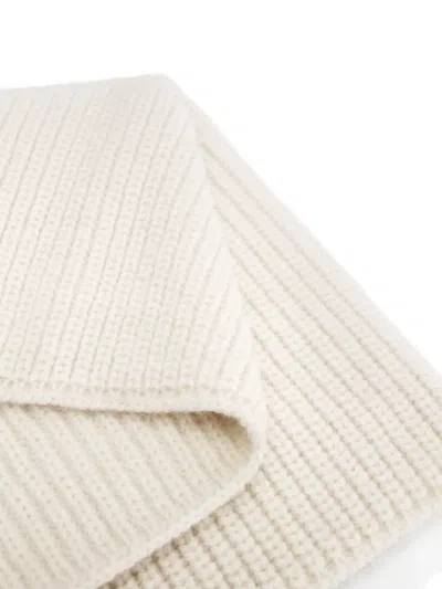 Lemaire Ribbed High-neck Snood In White